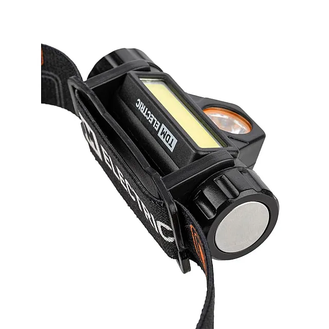 Фонарь налобный TDM Electric SQ0350-0070 5Вт cree+3Вт COB Li-ion 3.7В 18650 120лм USB