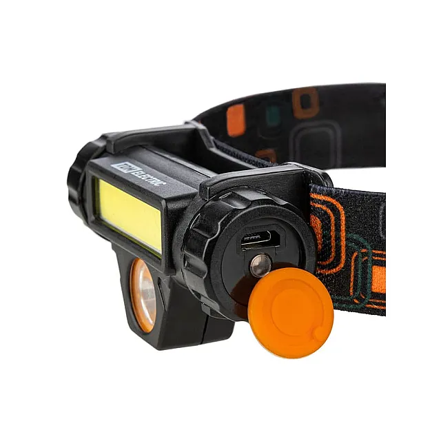 Фонарь налобный TDM Electric SQ0350-0070 5Вт cree+3Вт COB Li-ion 3.7В 18650 120лм USB
