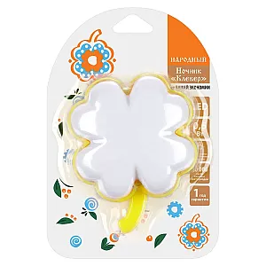 Ночник TDM Electric Народный Клевер SQ0357-0070 с датчиком освещенности желтый