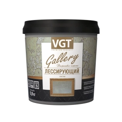 Состав лессирующий VGT Gallery полупрозрачный серебристо-белый 0.9 кг