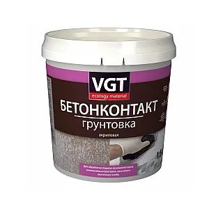 Грунтовка VGT ВД-АК-0301 Бетонконтакт белая 1.5 кг