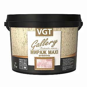 Штукатурка декоративная VGT Мираж MAXI серебристо-белый 5 кг