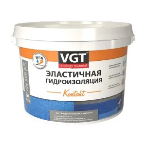 Гидроизоляция эластичная VGT Kontakt с кварцевым песком 1.3 кг