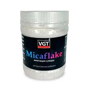 Добавка декоративная VGT Micaflake 800 мкм серебристо-белая 0.09 кг