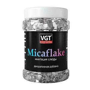 Добавка декоративная VGT Micaflake 2000 мкм серебристо-белая 0.09 кг