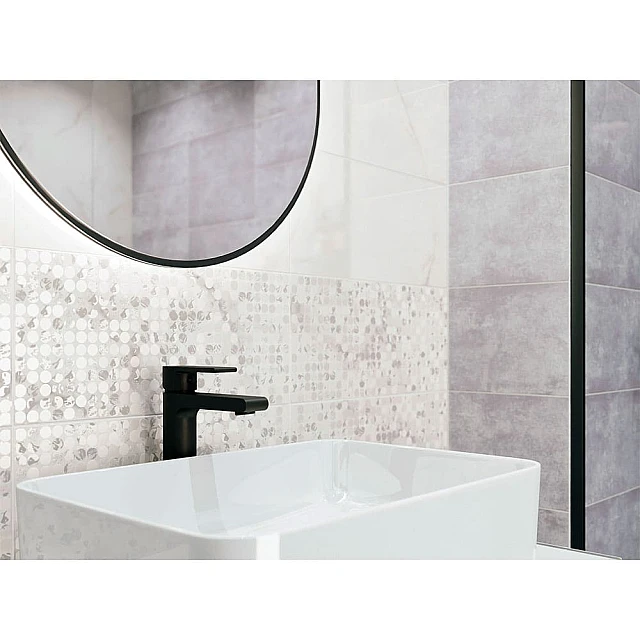 Плитка Cersanit Glitter 16566 вставка 200*440*8.5 мм белая Плитка Cersanit Glitter 16566 вставка 200*440*8.5 мм белая