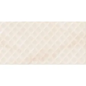 Плитка Cersanit Gentle 17103 декор ромб рельеф 298*598 мм бежевая