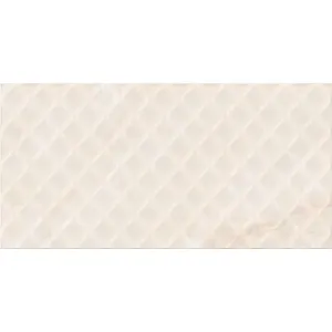 Плитка Cersanit Gentle 17103 декор ромб рельеф 298*598 мм бежевая