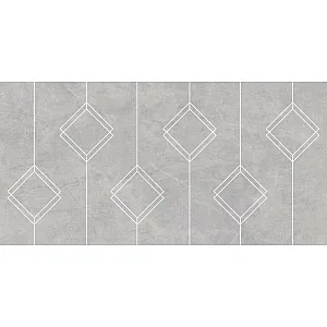 Плитка Cersanit Vetro 17088 декор геометрия 298*598 мм серая
