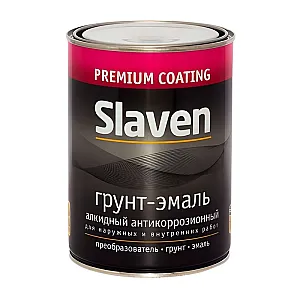 Грунт-эмаль Slaven по ржавчине белый 1.1 кг