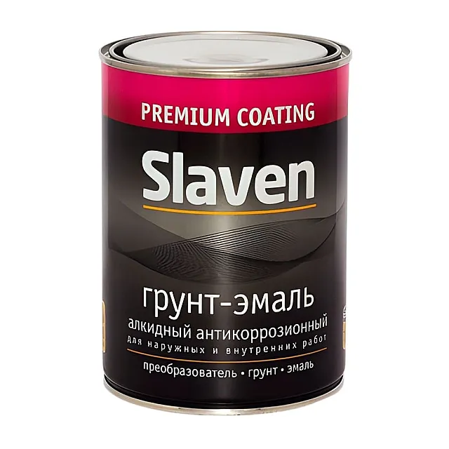 Грунт-эмаль Slaven по ржавчине белый 1.1 кг