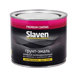 Грунт-эмаль Slaven по ржавчине серый 0.5 кг