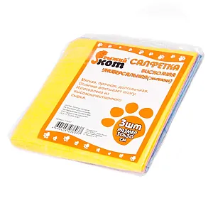 Салфетка универсальная Рыжий Кот Эконом 310251 вискозная 30*30 см 3 шт