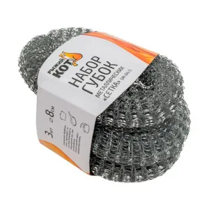 Набор губок Рыжий Кот SM-04/3 001743 металлических сетка 20 г 3 шт