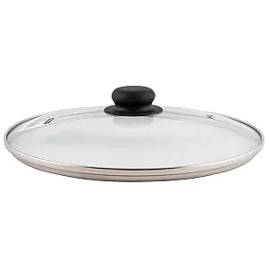 Крышка Mallony 987018 с ручкой стеклянная металлический обод паровыпуск 26 см