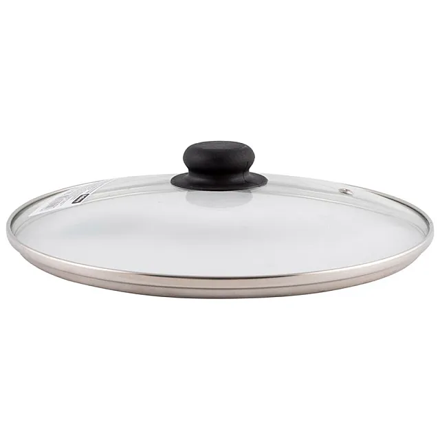 Крышка Mallony 987018 с ручкой стеклянная металлический обод паровыпуск 26 см