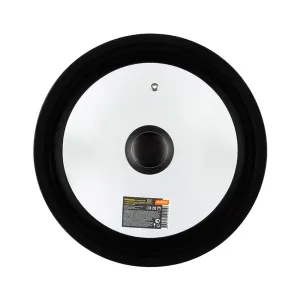 Крышка универсальная Mallony Cappello 003581 из закаленного стекла с силиконовым ободком мультиразмер 24 26 28 см