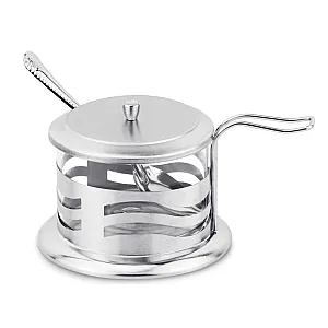 Сахарница Mallony Dolce 005489 с крышкой и ложечкой стеклянная 250 мл