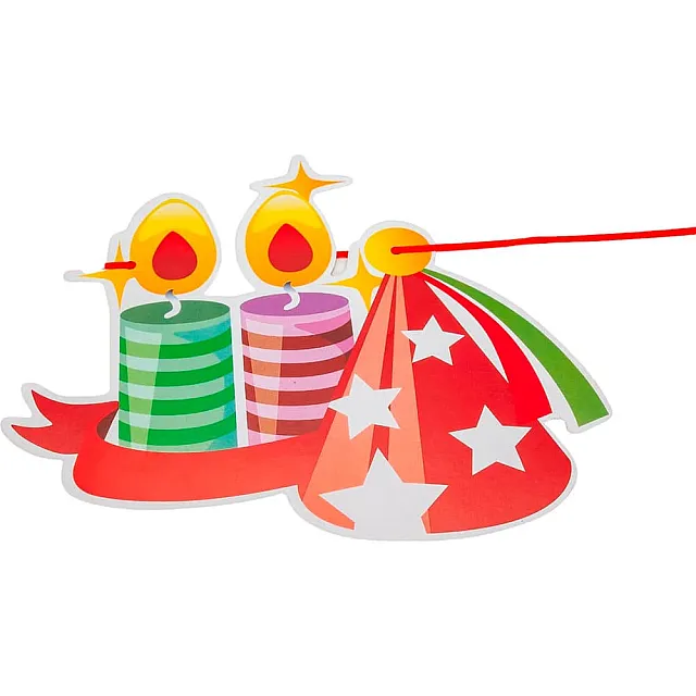 Гирлянда Волшебная страна Рождество фигурки 008071 бумажная 18*21 см 8 шт 3 м