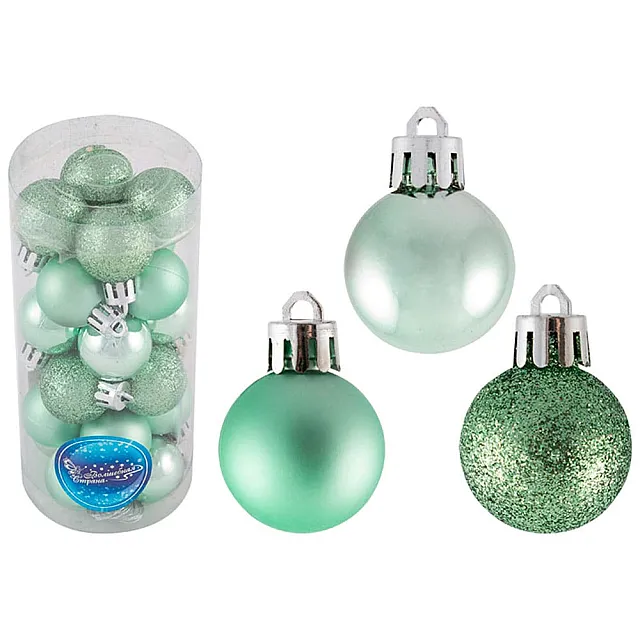 Набор шаров Волшебная страна Бирюза 007660 3 см 24 шт