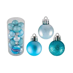 Набор шаров Волшебная страна Синий 007661 матовый глянец  блеск 3 см 24 шт