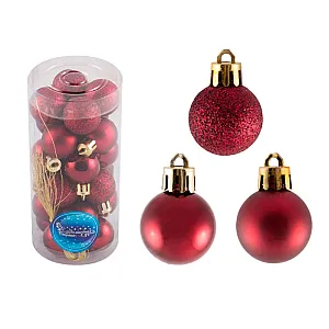 Набор шаров Волшебная страна 007663 3 см винно-красный 24 шт