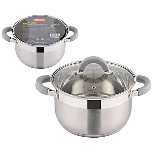 Кастрюля Mallony Felicita 009388 из нержавеющей стали с крышкой 3.9 л