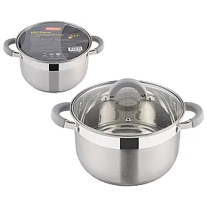 Кастрюля Mallony Felicita 009389 из нержавеющей стали с крышкой 5.1 л