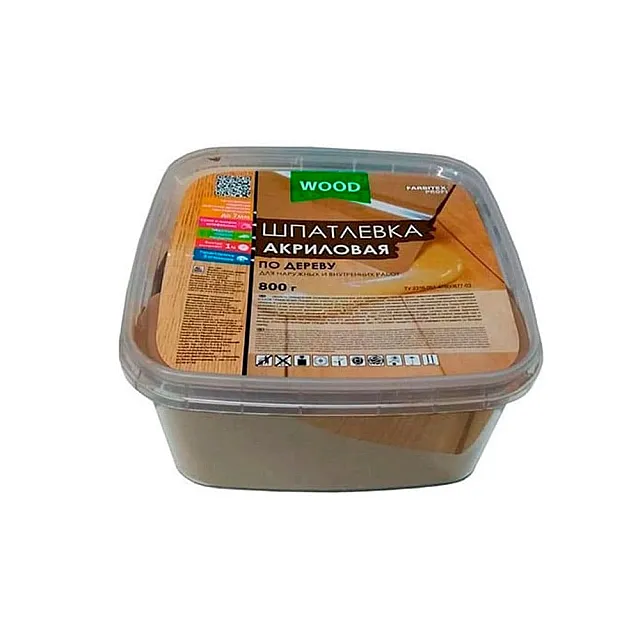 Шпатлевка акриловая Farbitex Profi Wood по дереву дуб 0.8 кг