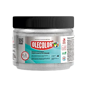 Эмаль перламутровая Olecolor универсальная серебро 0.1 кг
