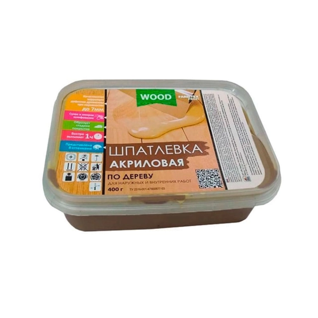 Шпатлевка акриловая Farbitex Profi Wood по дереву венге 0.25 л Шпатлевка акриловая Farbitex Profi Wood по дереву венге 0.25 л