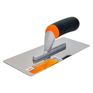 Кельма венецианская Петрович П140-240100 нержавеющая сталь прорезиненная ручка 240*100 мм