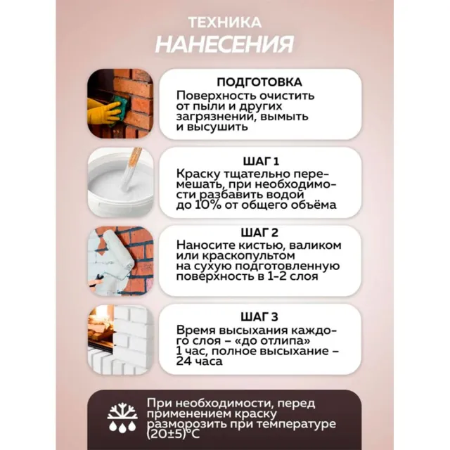 Краска Farbitex для печей и каминов термостойкая белая 1 кг