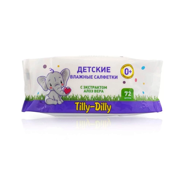 Салфетки влажные Tilly-Dilly для детей Алоэ 72 шт Салфетки влажные Tilly-Dilly для детей Алоэ 72 шт