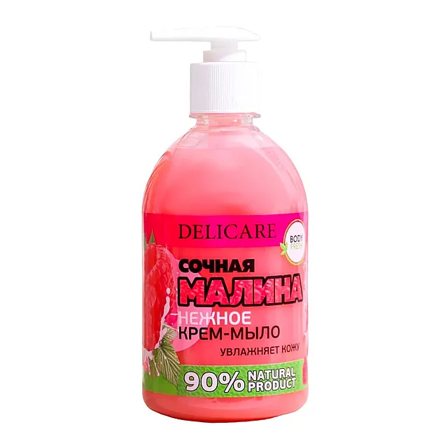 Крем-мыло жидкое Delicare Body Fresh малина 500 мл