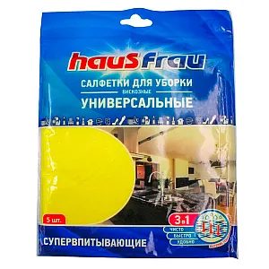 Салфетки универсальные Haus Frau 3132083 вискоза 5 шт