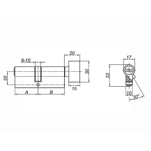 Цилиндровый механизм Palladium ZN 80 (35*45) C BK SN