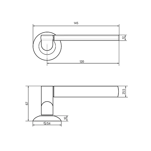 Комплект для двери Фабрика Замков FZ SET 49L 170 BK GF