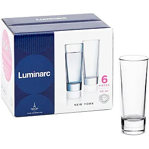 Набор стопок Luminarc New York Н5018 код 009862 стеклянных 50 мл 6 шт