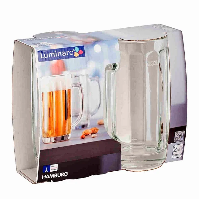 Набор кружек для пива Luminarc Hamburg H5126 стеклянных 330 мл 2 шт