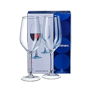Набор бокалов для вина Luminarc Magnum Cepage P3163 код 034130 стеклянных 580 мл 2 шт