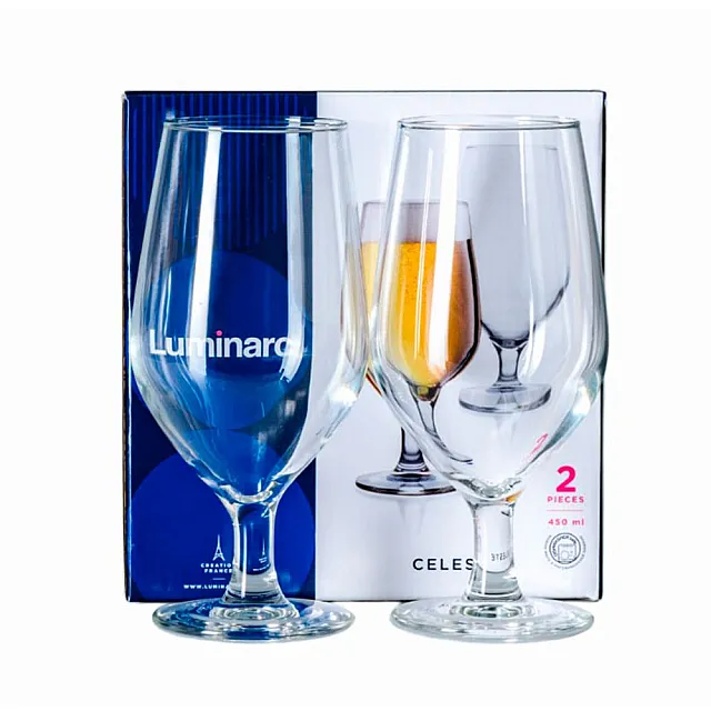 Набор бокалов для пива Luminarc Селест O0599 стеклянных 450 мл 2 шт