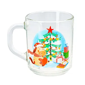 Кружка ОСЗ Green tea. Лошадка - новый год 07с1335 стеклянная 200 мл