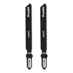 Пилки для лобзика RAGE by VIRA T119B по дереву и пластику 2 шт