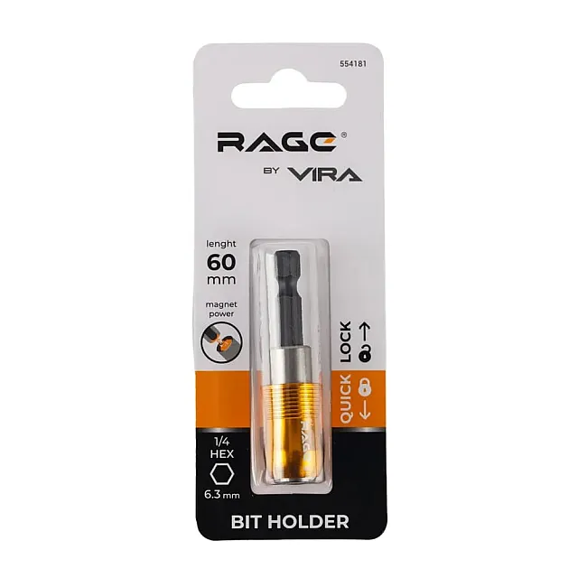 Держатель для бит VIRA Rage Quick Lock 554181 60 мм