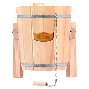 Обливное устройство Банные штучки Русский душ 33203 кедр с пластиковой вставкой 14 л