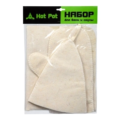 Набор для бани Hot Pot 42013 бежевый 3 предмета