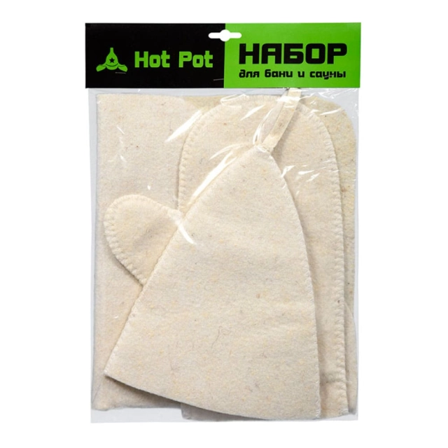 Набор для бани Hot Pot 42013 бежевый 3 предмета Набор для бани Hot Pot 42013 бежевый 3 предмета