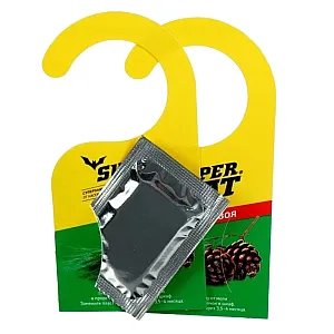 Пластины от моли Super Bat с запахом хвои 9 пластин + 2 крючка