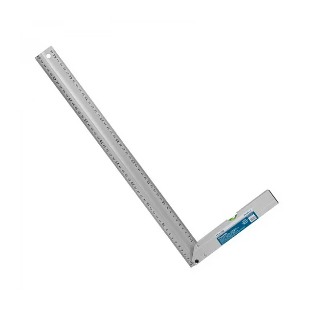 Угольник Remocolor 15-3-050 с уровнем 1 глазок двусторонняя разметка 500 мм